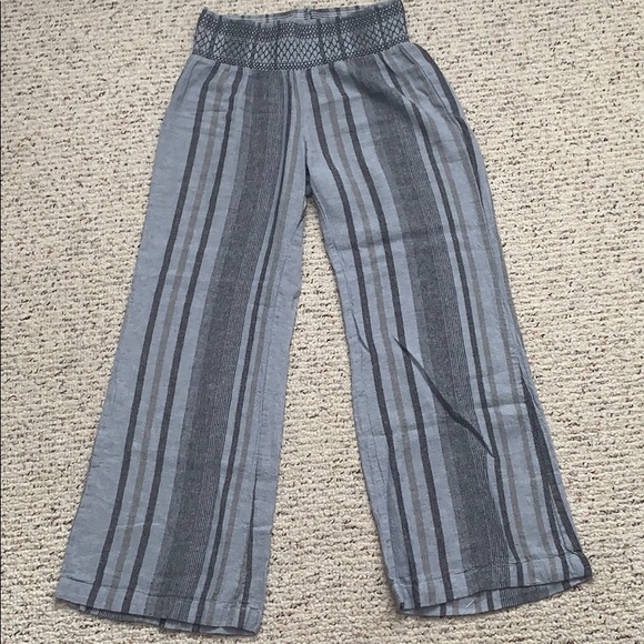 Indigo Rein Pants - NWOT striped pattern linen pants